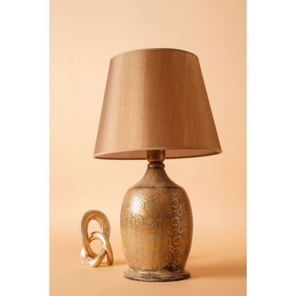 Lampă de masă RAMZES 1xE27/40W/230V maro