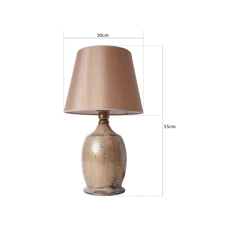 Lampă de masă RAMZES 1xE27/40W/230V maro