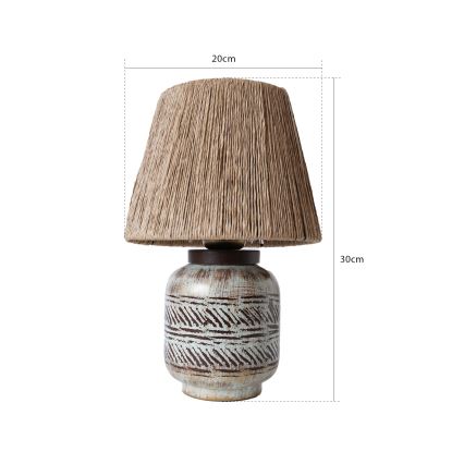 Lampă de masă RAMZES 1xE27/40W/230V, maro