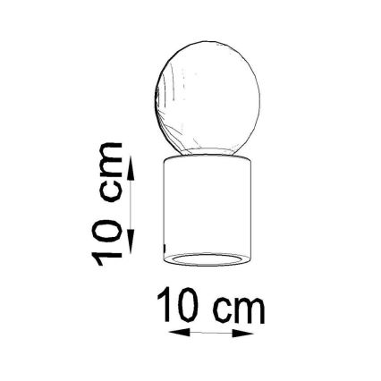 Lampă de masă SALGADO 1xE27/15W/230V beton