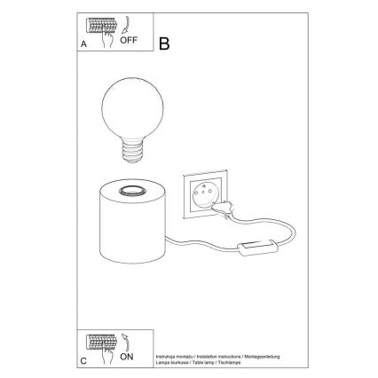 Lampă de masă SALGADO 1xE27/15W/230V lemn