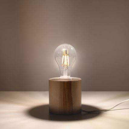 Lampă de masă SALGADO 1xE27/60W/230V lemn