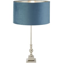 Lampă de masă Searchlight WHITBY 1xE27/60W/230V albastru/crom