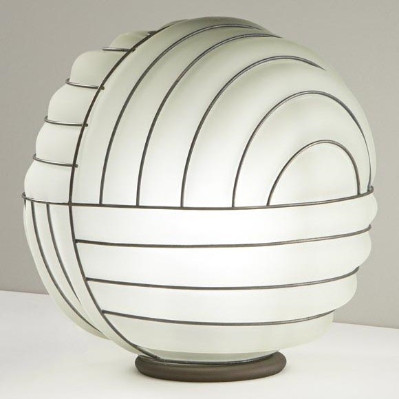 Lampă de masă SIRU CARTESIO 1xE27/60W/230V maro/alb sticlă venețiană