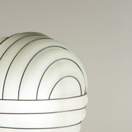 Lampă de masă SIRU CARTESIO 1xE27/60W/230V maro/alb sticlă venețiană