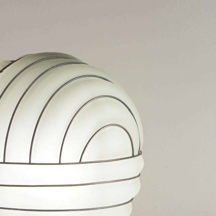 Lampă de masă SIRU CARTESIO 1xE27/60W/230V maro/alb sticlă venețiană