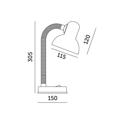 Lampă de masă SMIESZEK 1xE27/40W/230V galben