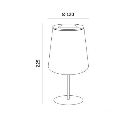 Lampă de masă solară LED LUVETRA LED/1xAA 4000K IP44 200 mAh albă