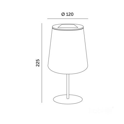 Lampă de masă solară LUVETRA LED/1xAA 4000K IP44 200 mAh neagră