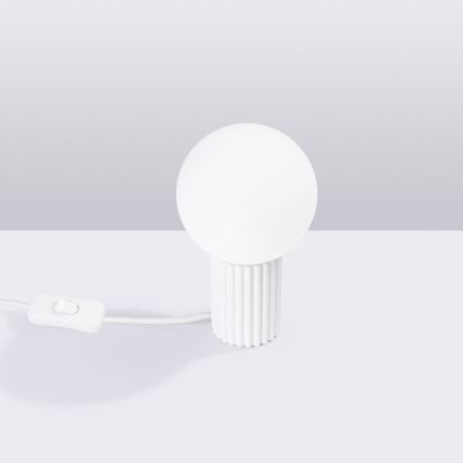 Lampă de masă HALO 1xG9/8W/230V d. 12 cm alb