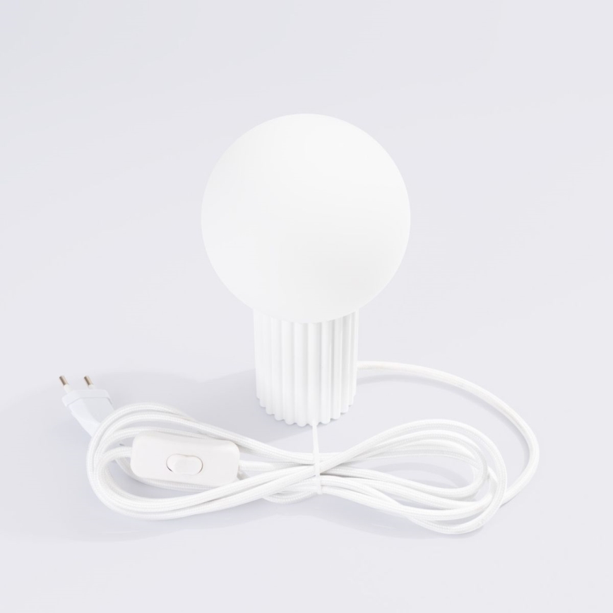 Lampă de masă HALO 1xG9/8W/230V d. 12 cm alb