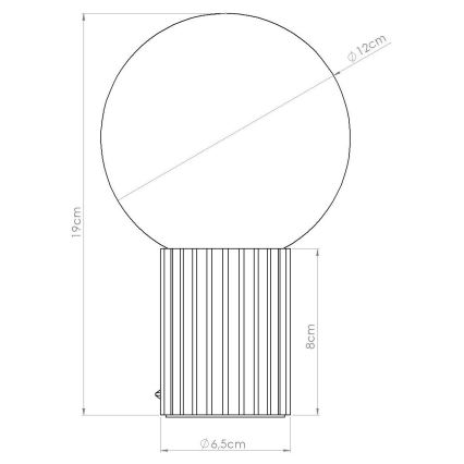 Lampă de masă HALO 1xG9/8W/230V d. 12 cm alb