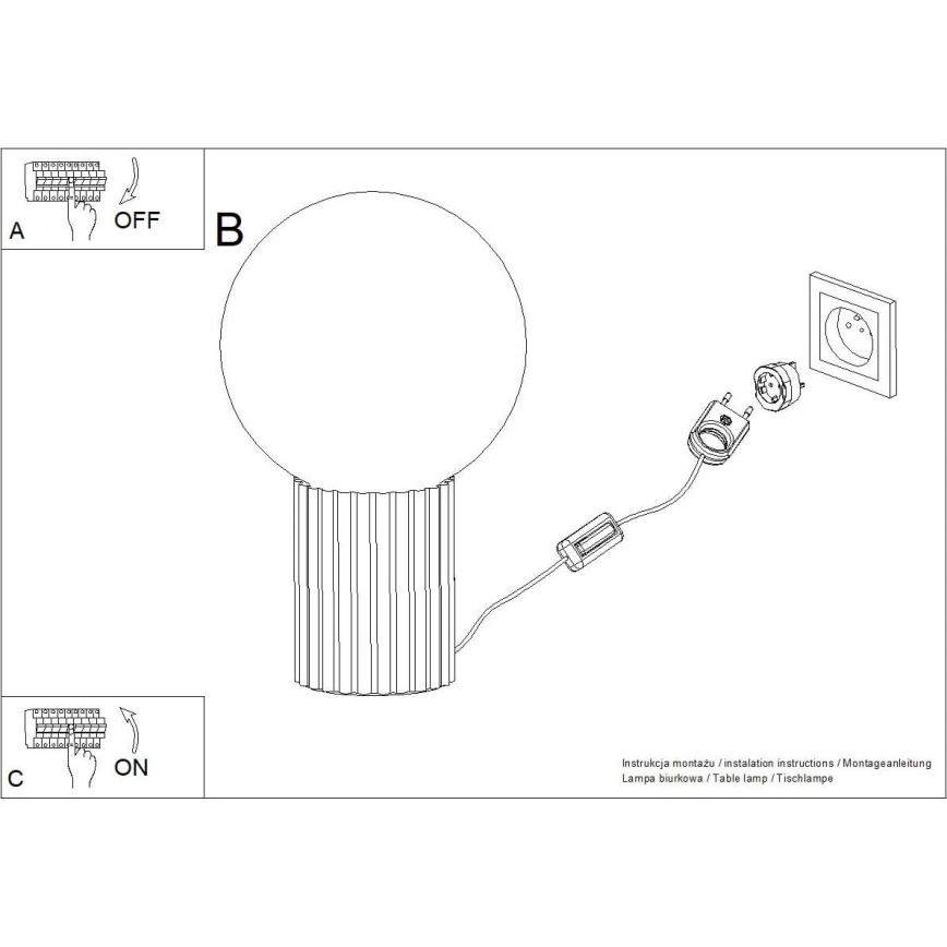 Lampă de masă HALO 1xG9/8W/230V d. 12 cm alb