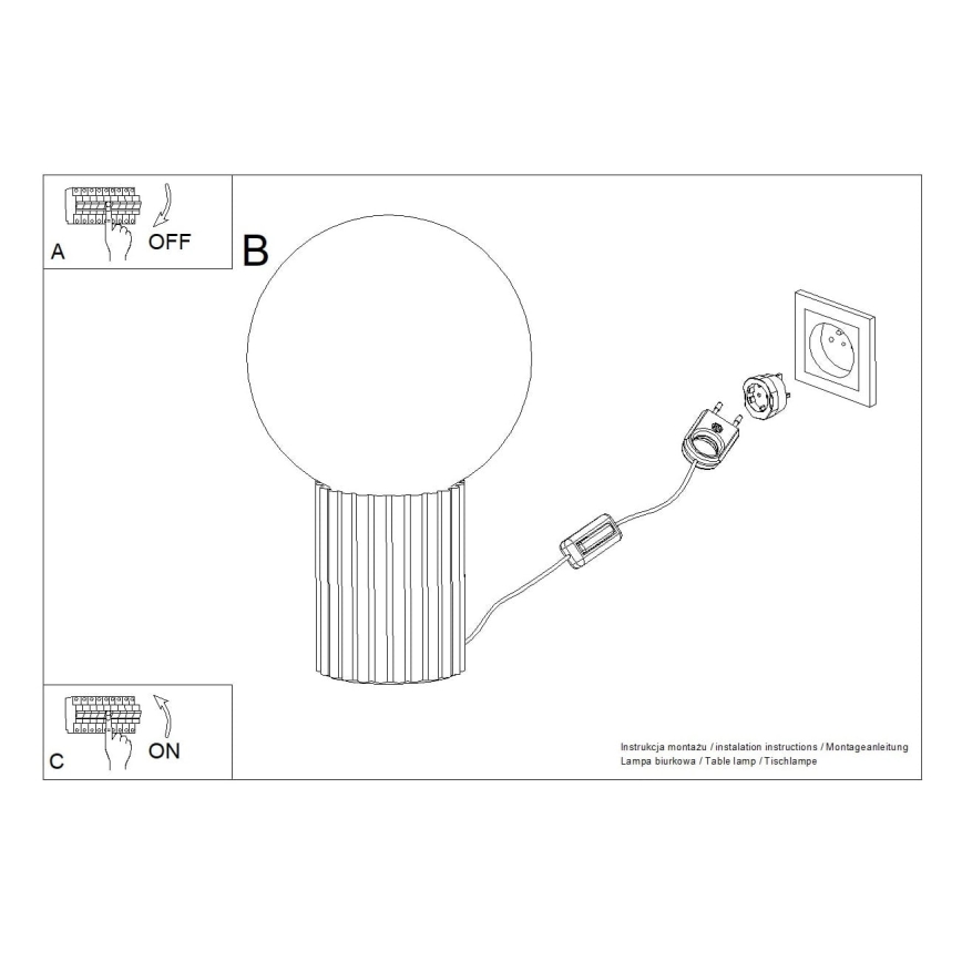 Lampă de masă HALO 1xG9/8W/230V d. 12 cm negru