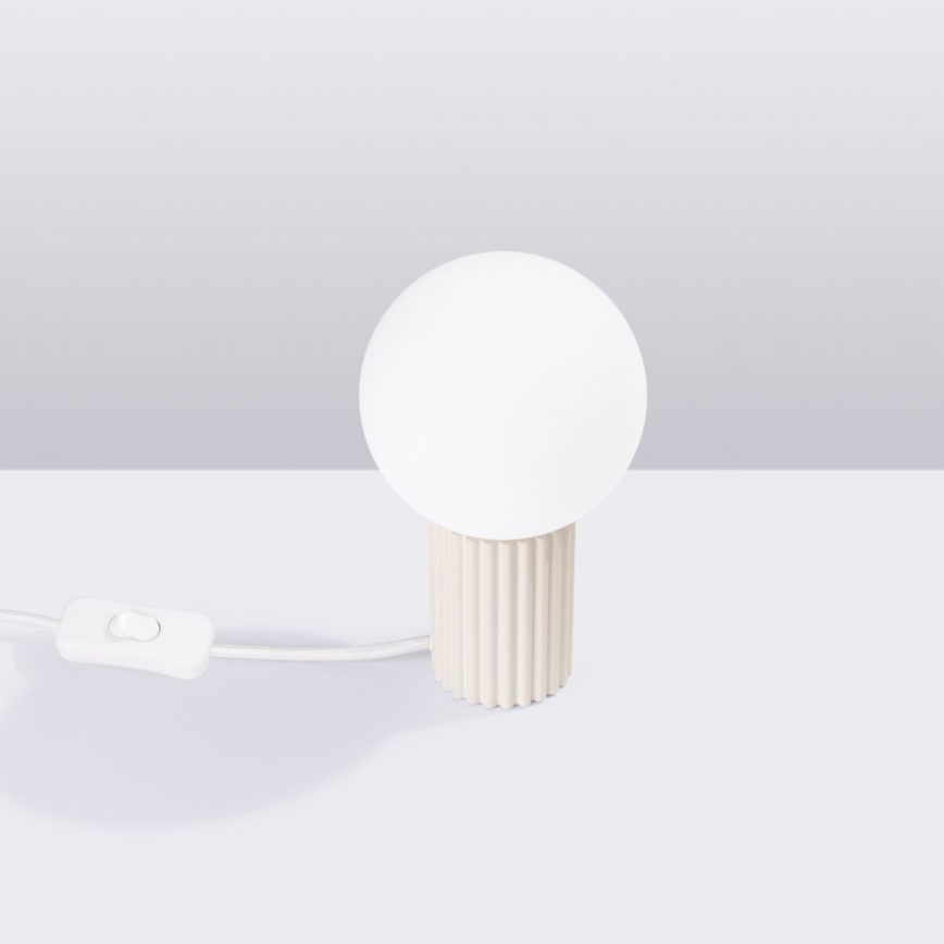 Lampă de masă HALO 1xG9/8W/230V d. 12 cm crem
