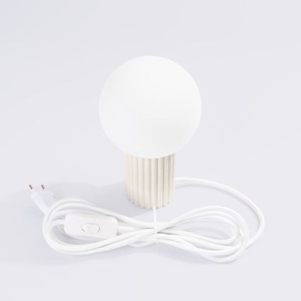Lampă de masă HALO 1xG9/8W/230V d. 12 cm crem
