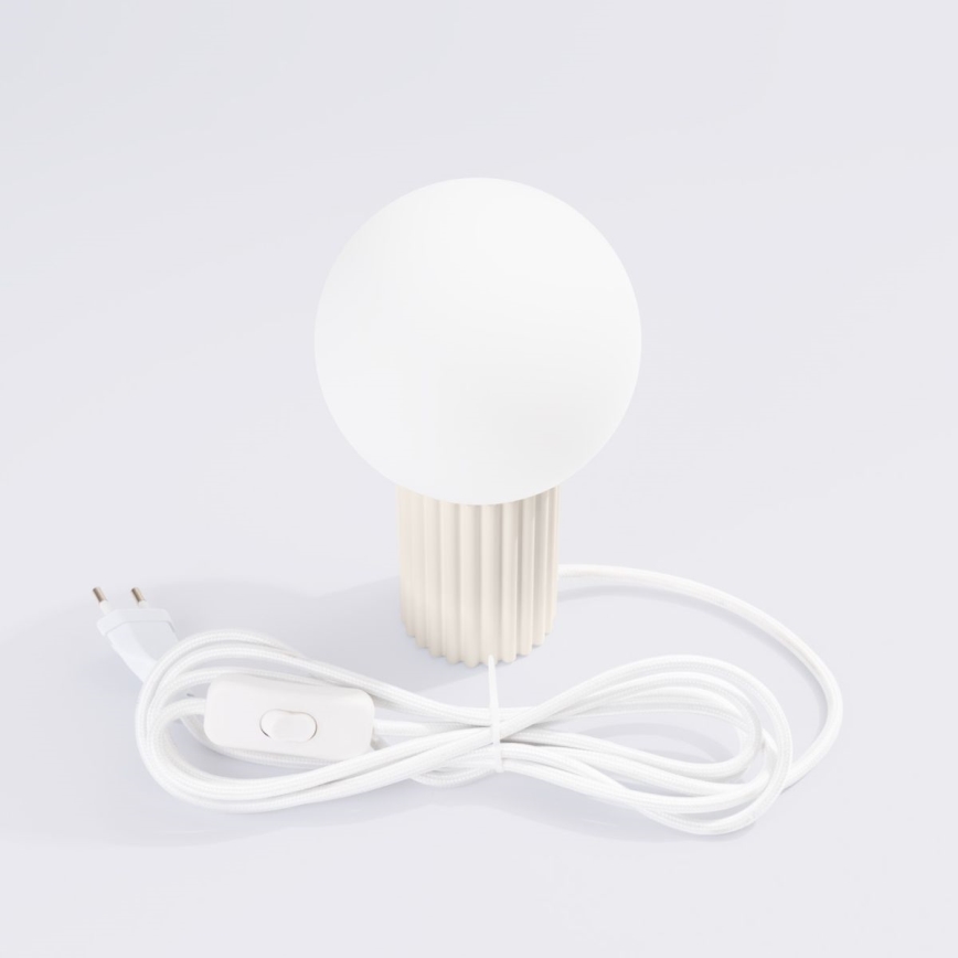 Lampă de masă HALO 1xG9/8W/230V d. 12 cm crem