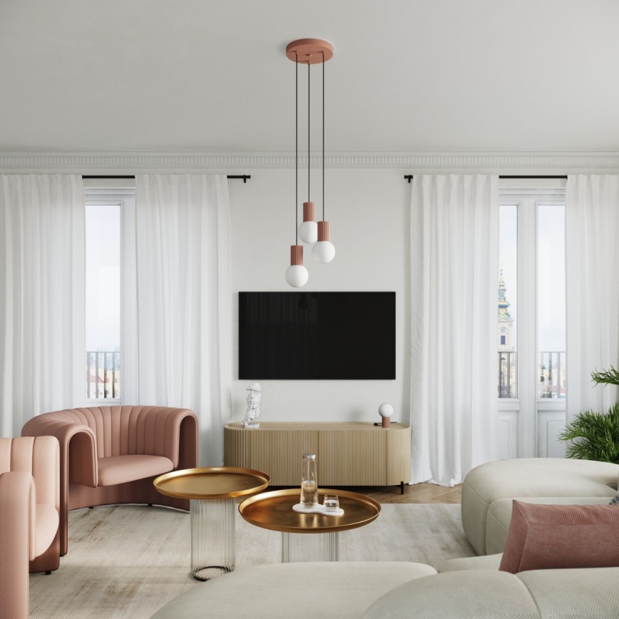 Lampă de masă HALO 1xG9/8W/230V d. 12 cm maro