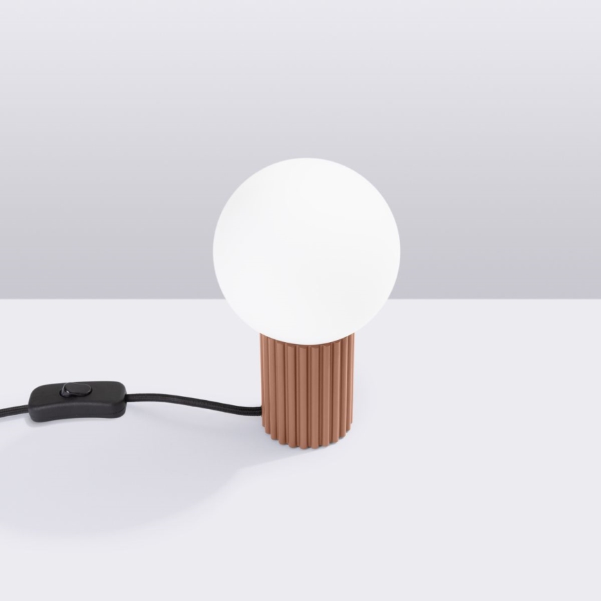 Lampă de masă HALO 1xG9/8W/230V d. 12 cm maro