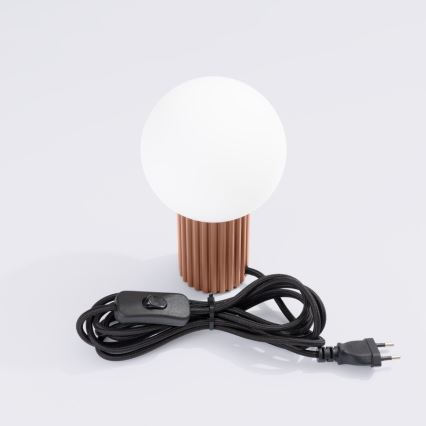 Lampă de masă HALO 1xG9/8W/230V d. 12 cm maro