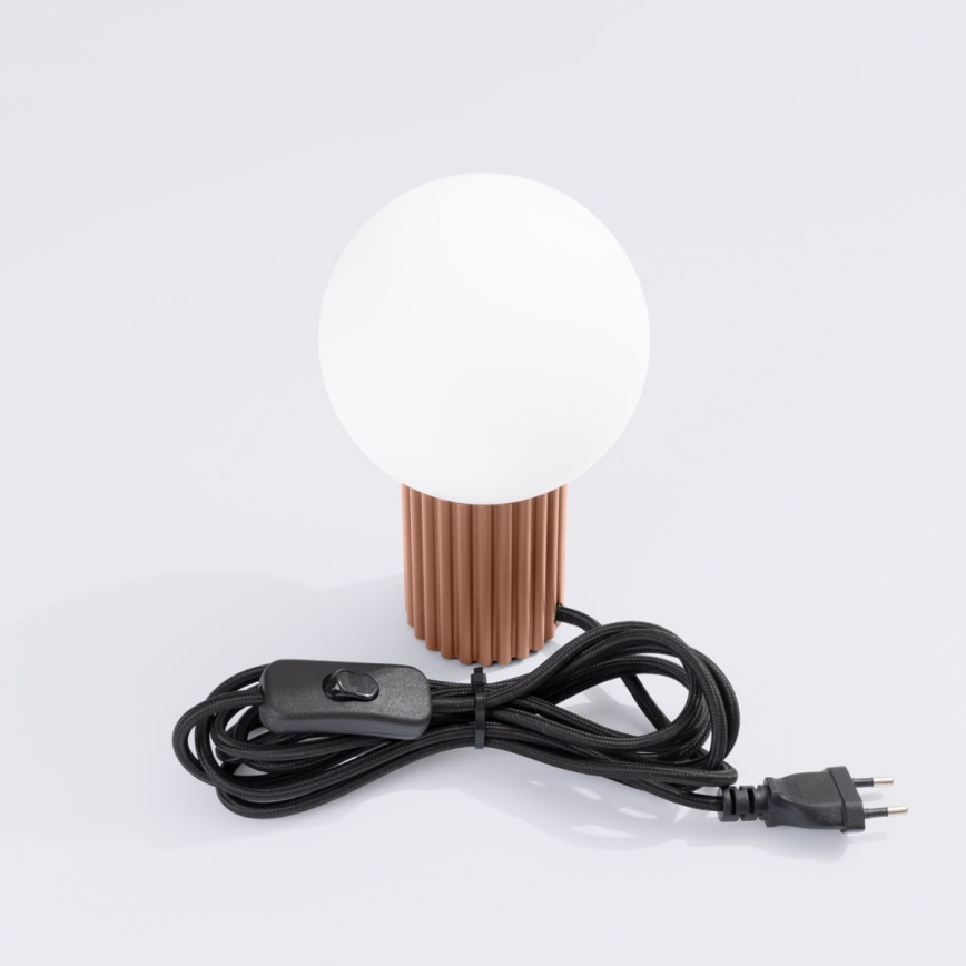 Lampă de masă HALO 1xG9/8W/230V d. 12 cm maro