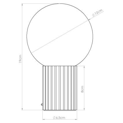 Lampă de masă HALO 1xG9/8W/230V d. 12 cm maro