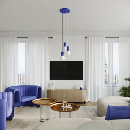 Lampă de masă HALO 1xG9/8W/230V d. 12 cm albastru
