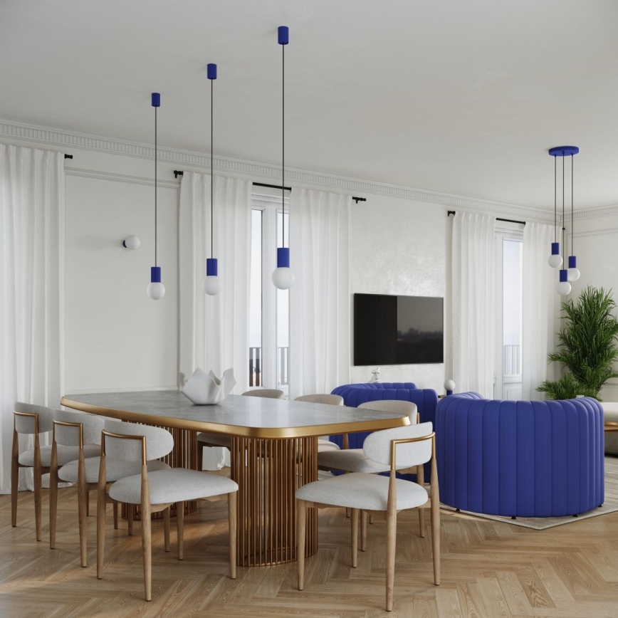 Lampă de masă HALO 1xG9/8W/230V d. 12 cm albastru