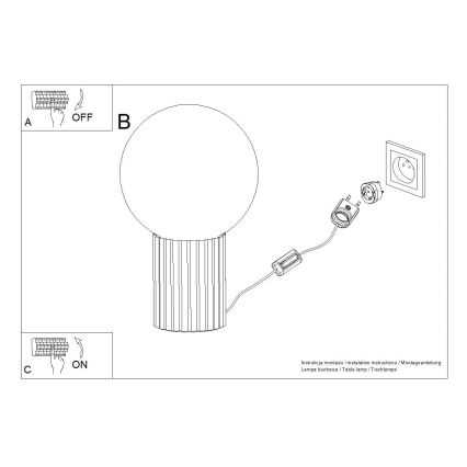 Lampă de masă HALO 1xG9/8W/230V d. 12 cm albastru