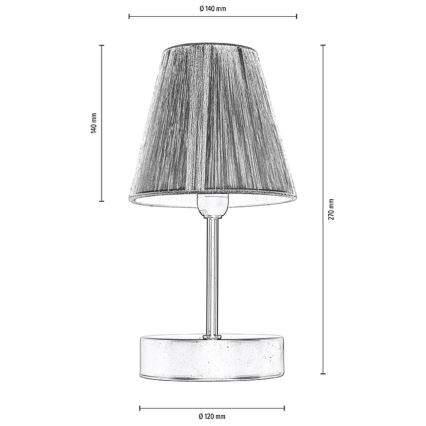 Lampă de masă MILA 1xE14/25W/230V mesteacăn