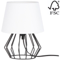 Lampă de masă Spot-Light MANGOO 1xE27/40W/230V alb/negru– certificat FSC