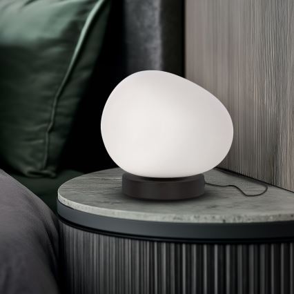Lampă de masă STONES 1x E27/40W/230V, neagră