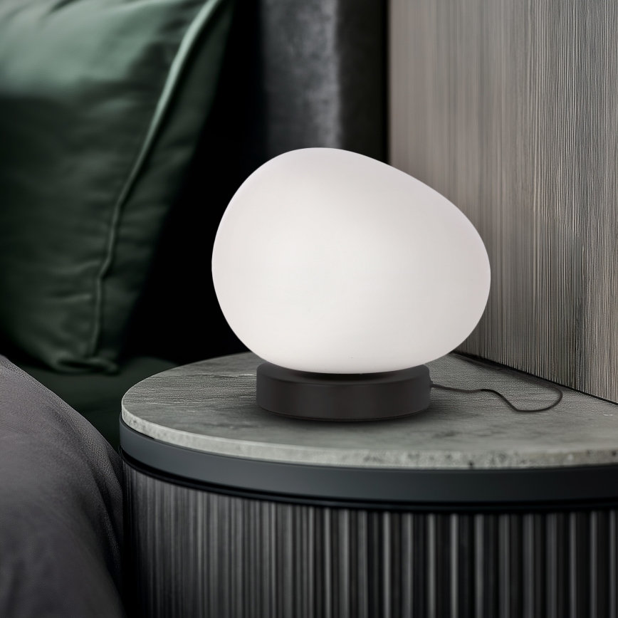Lampă de masă STONES 1x E27/40W/230V, neagră