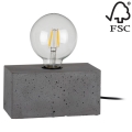 Lampă de masă STRONG DOUBLE 1xE27/25W/230V beton – certificat FSC