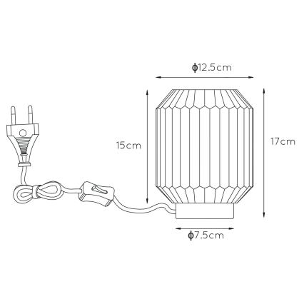 Lampă de masă SUENO 1xE14/40W/230V Lucide 45595/01/51