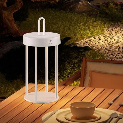 Lampă de masă LED tactilă, dimabilă, reîncărcabilă pentru exterior GENTLE LED/1,5W/3,7V 3000 mAh IP44 albă