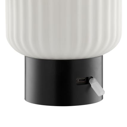 Brilliant - Lampă de masă de exterior SARASTRO LED RGBW reglabilă, reîncărcabilă, cu control tactil, 3W/5V, 2700K, 1800 mAh, IP44, albă