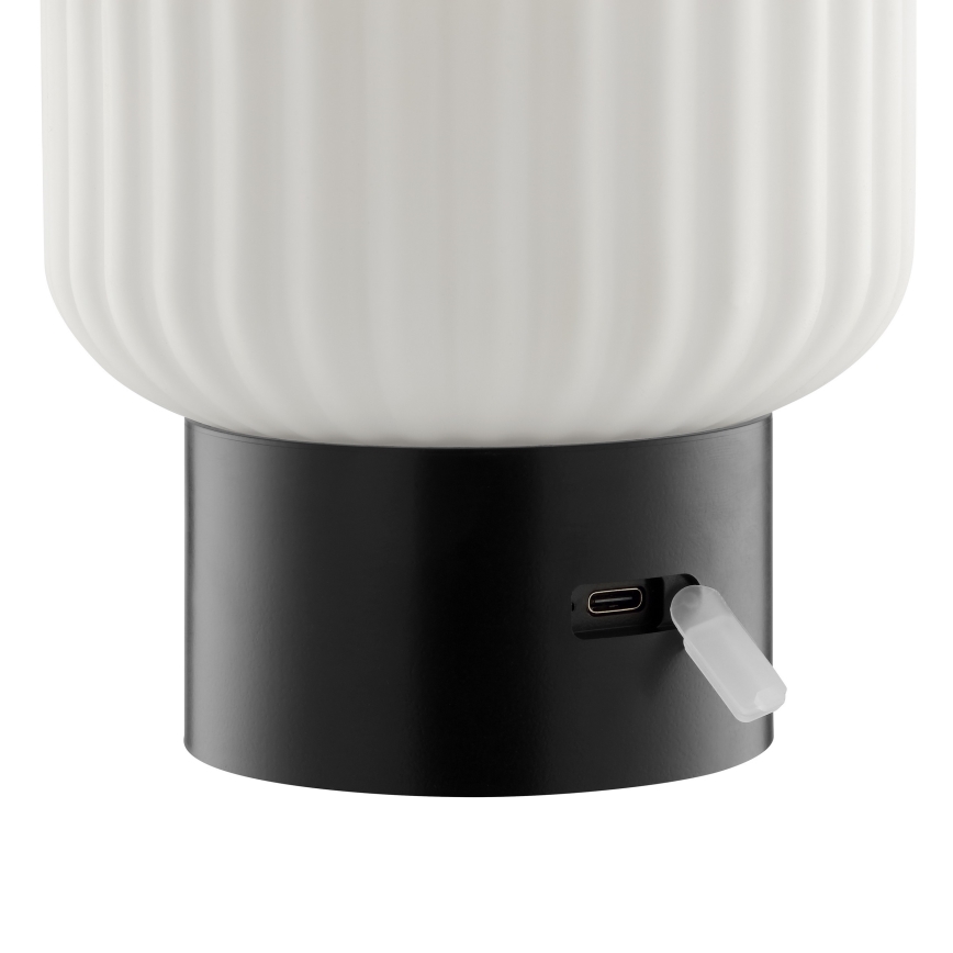 Brilliant - Lampă de masă de exterior SARASTRO LED RGBW reglabilă, reîncărcabilă, cu control tactil, 3W/5V, 2700K, 1800 mAh, IP44, albă