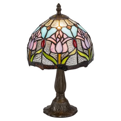 Lampă de masă Tiffany din vitralii LORAS 1xE14/40W/230V - Brilagi