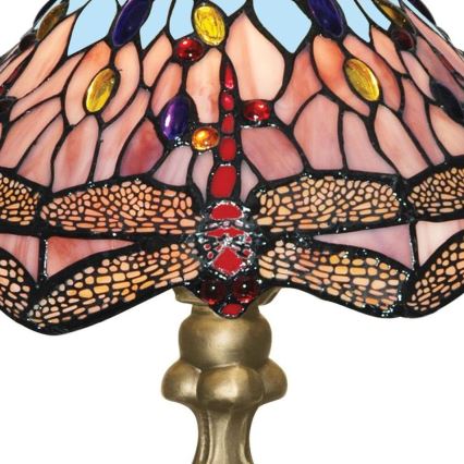 Lampă de masă Tiffany Searchlight DRAGONFLY 1xE27/60W/230V