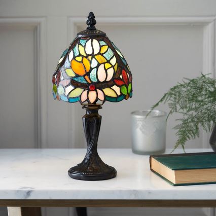 Lampă de masă Tiffany SYLVETTE Endon 64331, 1xE14/40W/230V, Ø 15 cm
