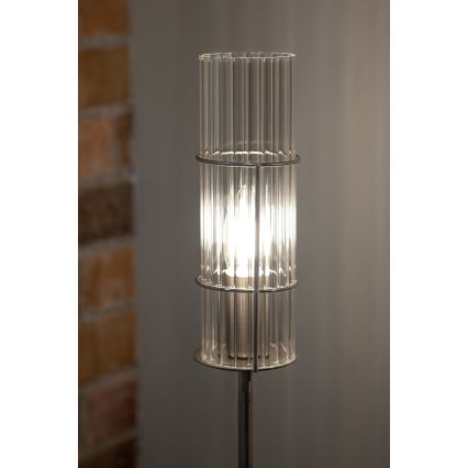 Lampă de masă TUBO 1xE14/40W/230V 50 cm crom lucios/transparent Markslöjd 108557