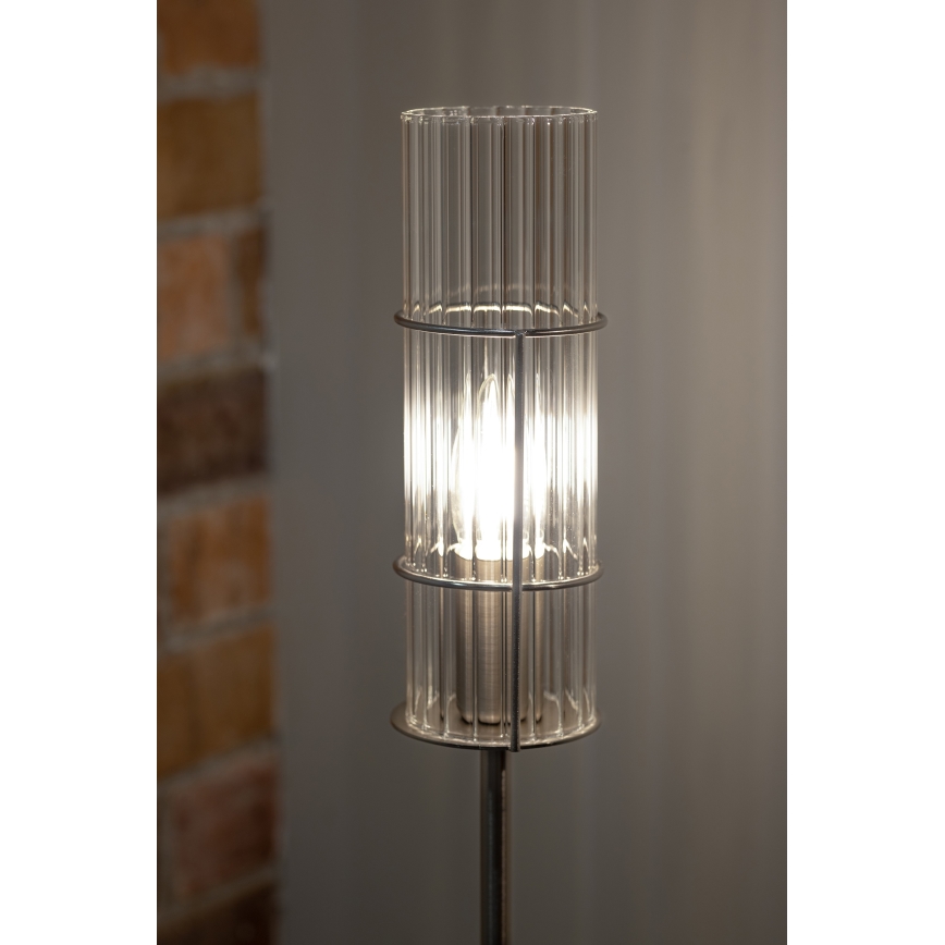 Lampă de masă TUBO 1xE14/40W/230V 50 cm crom lucios/transparent Markslöjd 108557