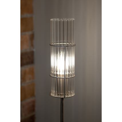 Lampă de masă TUBO 1xE14/40W/230V 65 cm transparent/crom lucios Markslöjd 108558