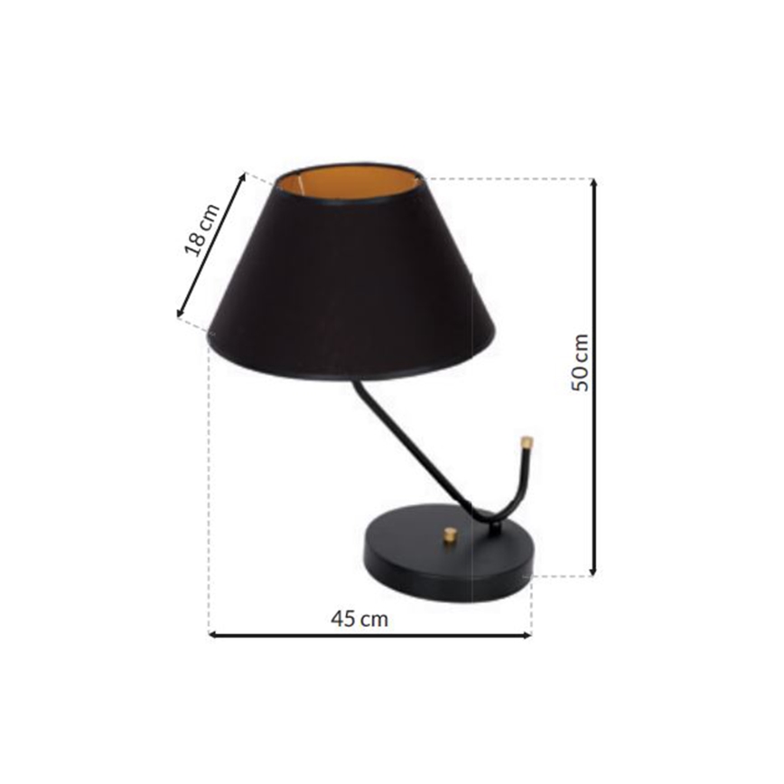 Lampă de masă VICTORIA 1xE27/60W/230V negru