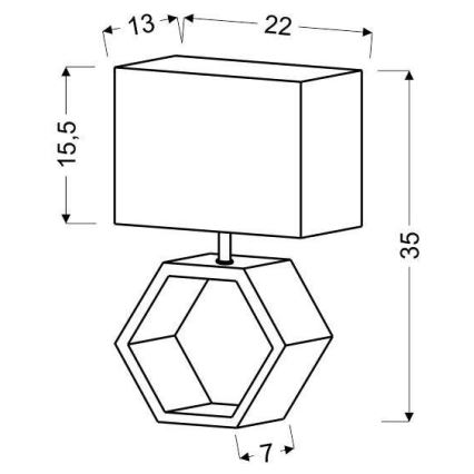 Lampă de masă VIDAL 1xE27/40W/230V gri