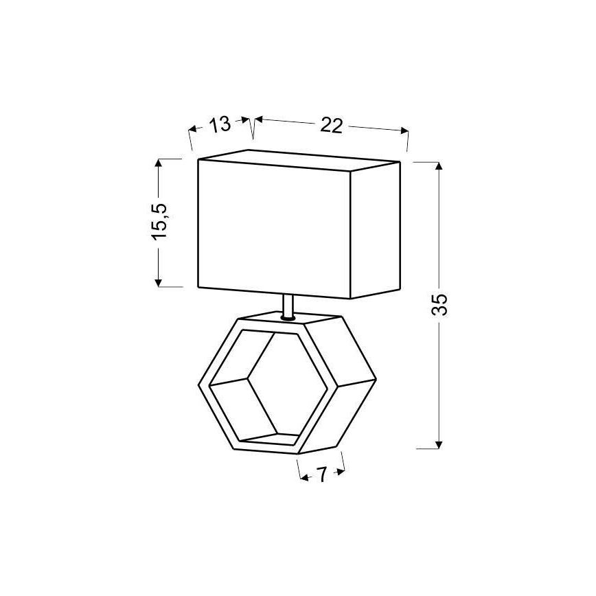 Lampă de masă VIDAL 1xE27/40W/230V gri
