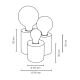 Lampă de masă VINCENT 3xE27/15W/230V fag – certificat FSC