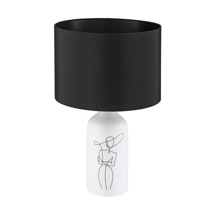 Lampă de masă 1xE27/40W/230V albă/neagră Eglo