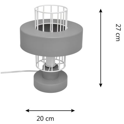 Lampă de masă VOLTA 1xE14/15W/230V gri